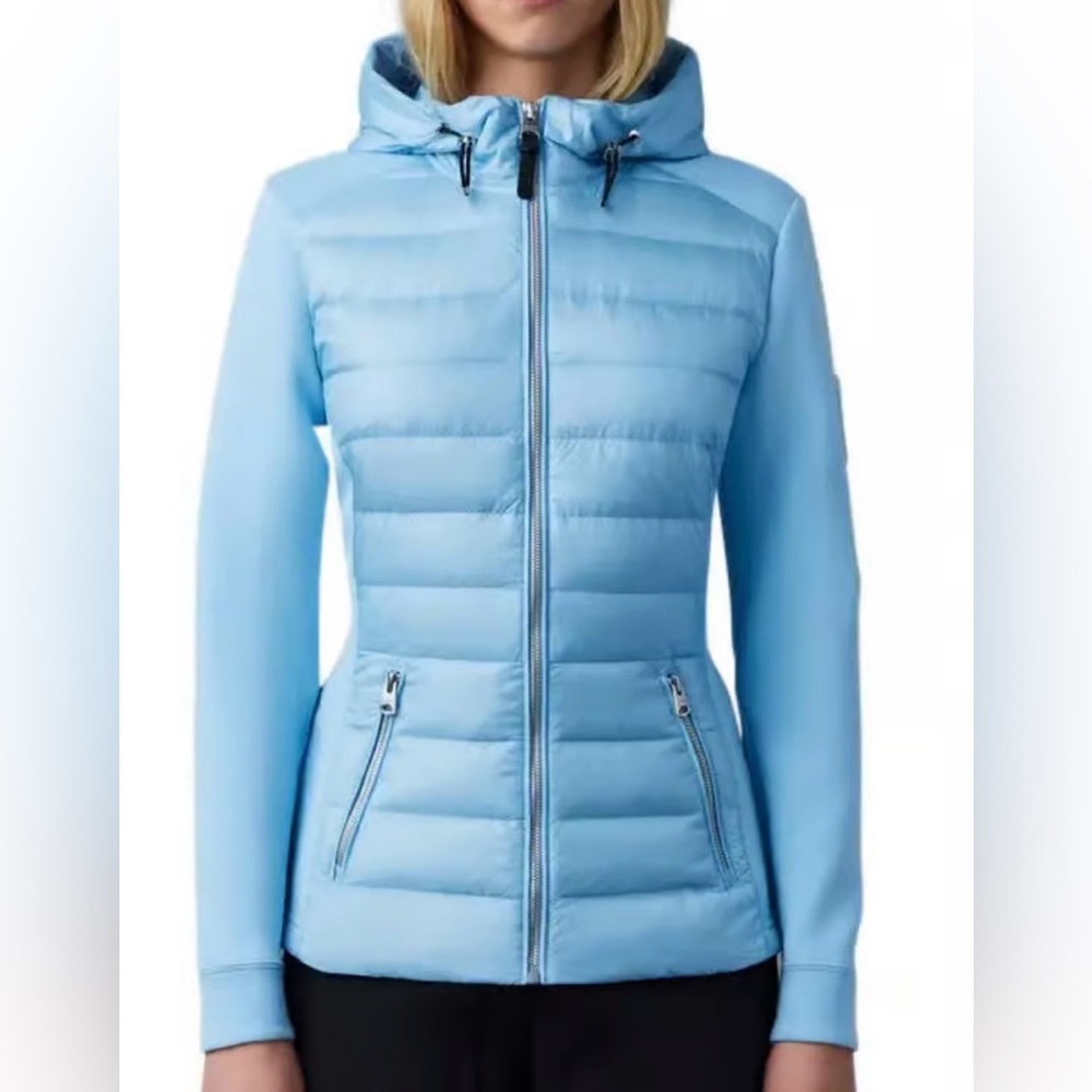Mackage Della Z water resistant mixed media jacket. Size XS